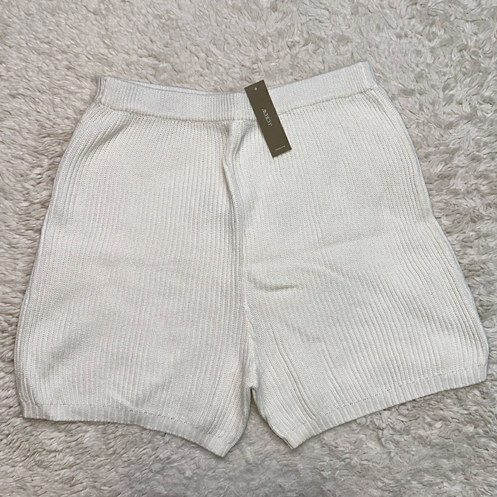 NWT J.Crew Cashmere Knit Shorts in White/Cream Size XS
